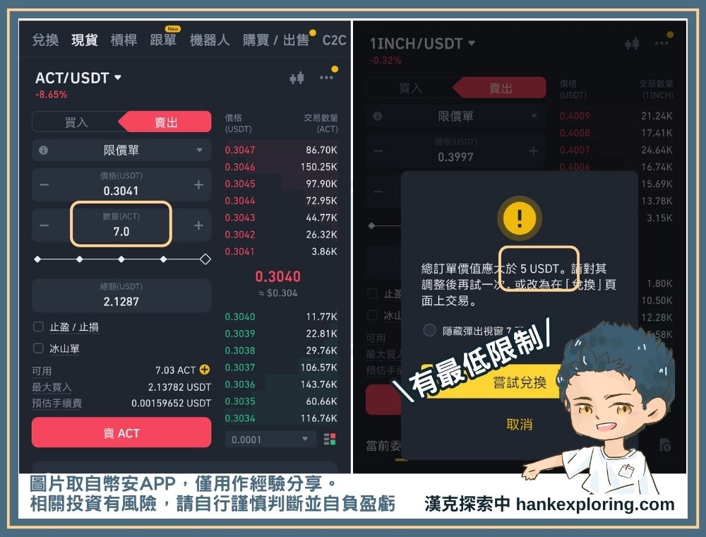 加密貨幣零頭賣不掉